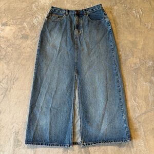 Eddie Bauer Vintage Boho Contemporary Denim Skirt 8